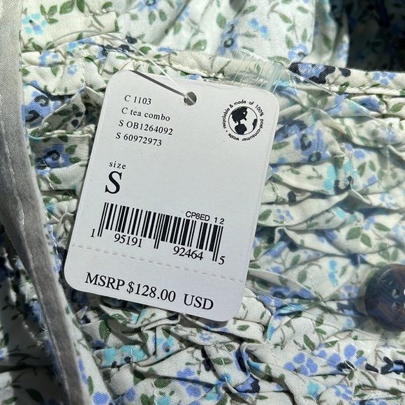 FREE PEOPLE Petunia Sleeveless Minidress In Tea Combo size Small. New with tags. - Picture 9 of 10